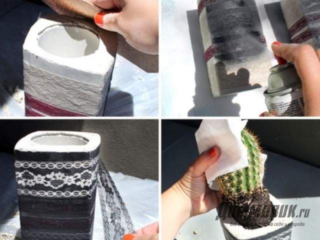 декор цветочного горшка