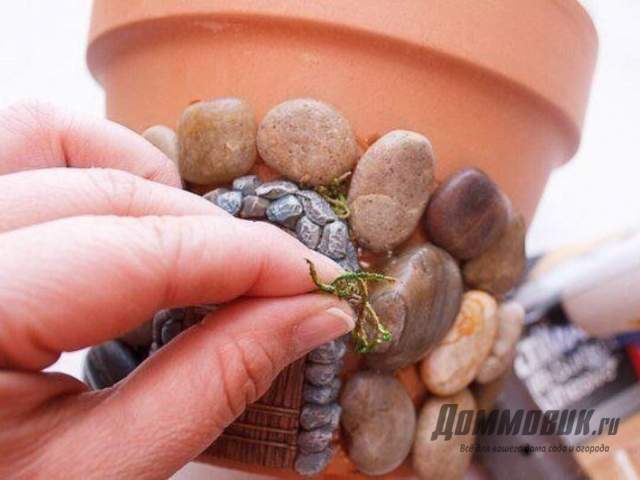 декор цветочного кашпо