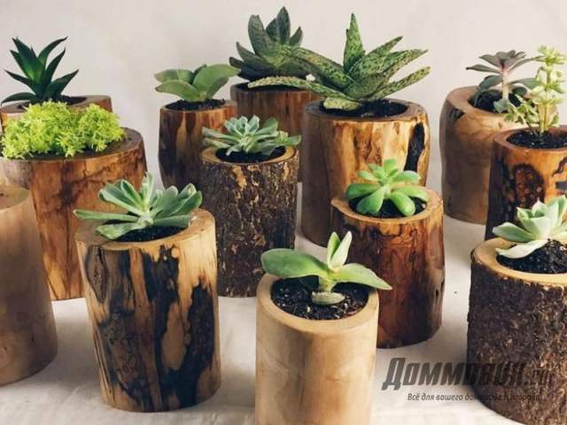 кашпо из спилов