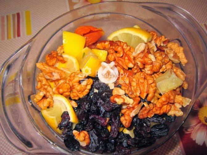 Орехи в меду с лимоном и сухофруктами - рецепт здорового организма