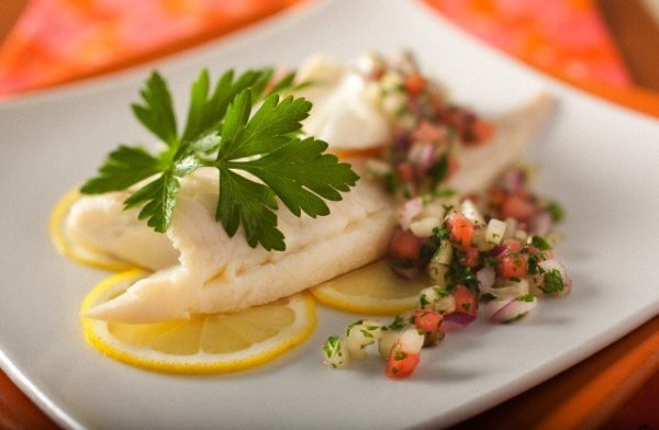 рыба с вином